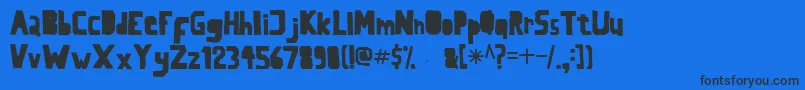 Lasegunda Font – Black Fonts on Blue Background