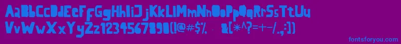 Шрифт Lasegunda – синие шрифты на фиолетовом фоне