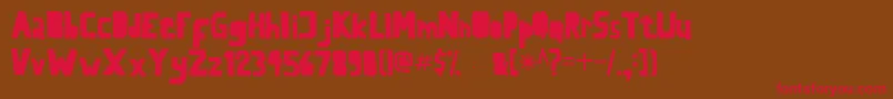 Lasegunda Font – Red Fonts on Brown Background