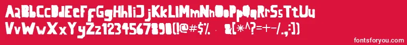 Lasegunda Font – White Fonts on Red Background