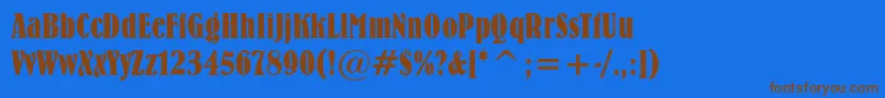 Bernie Font – Brown Fonts on Blue Background
