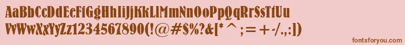 Bernie Font – Brown Fonts on Pink Background