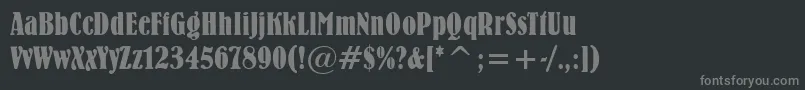 Bernie Font – Gray Fonts on Black Background