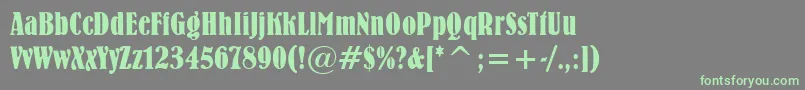 Bernie Font – Green Fonts on Gray Background