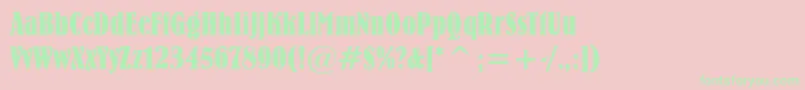Bernie Font – Green Fonts on Pink Background