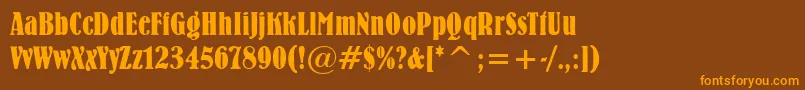 Bernie Font – Orange Fonts on Brown Background