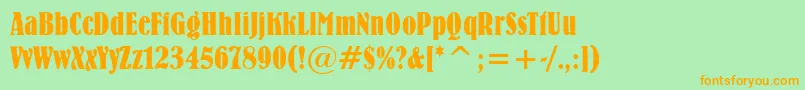 Bernie Font – Orange Fonts on Green Background