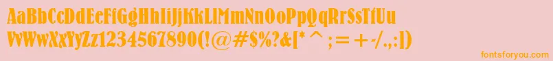Bernie Font – Orange Fonts on Pink Background