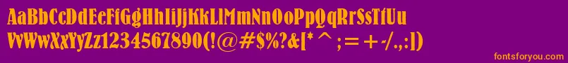 Bernie Font – Orange Fonts on Purple Background
