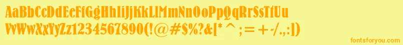 Bernie Font – Orange Fonts on Yellow Background