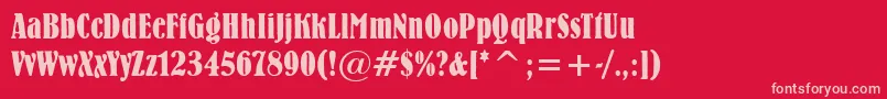 Bernie Font – Pink Fonts on Red Background