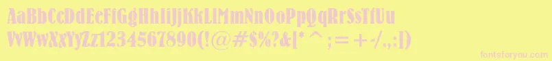 Bernie Font – Pink Fonts on Yellow Background