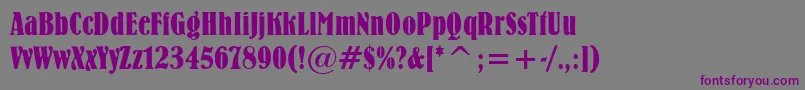 Bernie Font – Purple Fonts on Gray Background