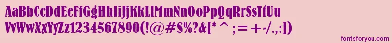 Bernie Font – Purple Fonts on Pink Background