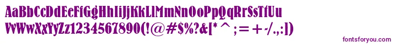 Bernie Font – Purple Fonts on White Background