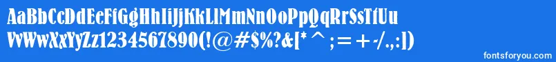 フォントBernie – 青い背景に白い文字