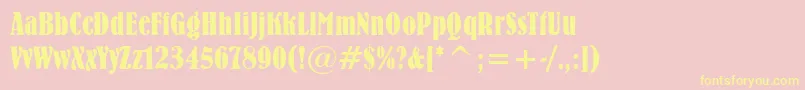 Bernie Font – Yellow Fonts on Pink Background