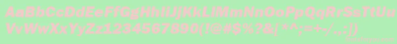 ItcFranklinGothicLtHeavyItalic Font – Pink Fonts on Green Background