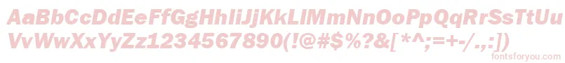 ItcFranklinGothicLtHeavyItalic Font – Pink Fonts on White Background