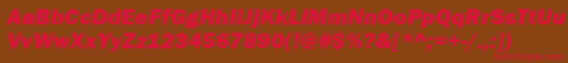 ItcFranklinGothicLtHeavyItalic Font – Red Fonts on Brown Background