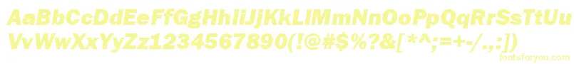 ItcFranklinGothicLtHeavyItalic Font – Yellow Fonts on White Background