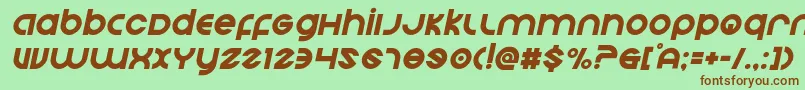 Echostationital Font – Brown Fonts on Green Background