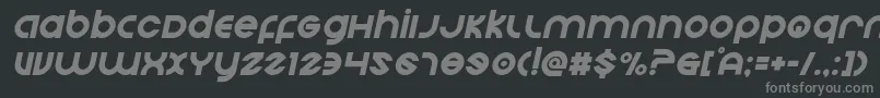 Echostationital-fontti – harmaat kirjasimet mustalla taustalla
