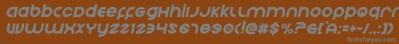Echostationital-fontti – harmaat kirjasimet ruskealla taustalla