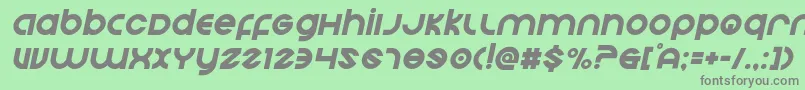 フォントEchostationital – 緑の背景に灰色の文字