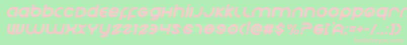 Шрифт Echostationital – розовые шрифты на зелёном фоне