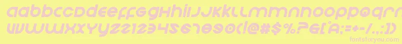 Echostationital Font – Pink Fonts on Yellow Background
