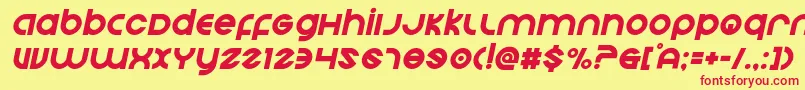 Echostationital Font – Red Fonts on Yellow Background