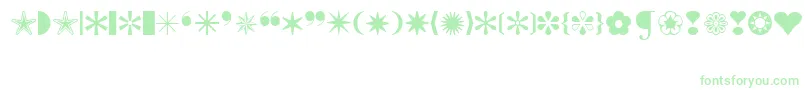IconicSymbolsExt-Schriftart – Grüne Schriften auf weißem Hintergrund