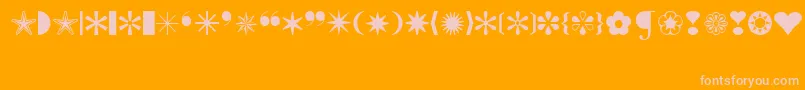 フォントIconicSymbolsExt – オレンジの背景にピンクのフォント