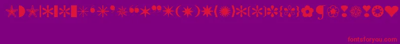 fuente IconicSymbolsExt – Fuentes Rojas Sobre Fondo Morado