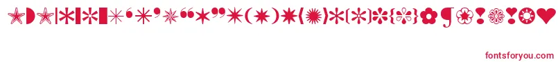 Czcionka IconicSymbolsExt – czerwone czcionki
