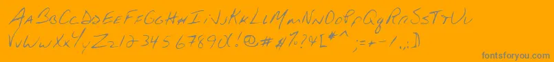 Lehn132 Font – Gray Fonts on Orange Background