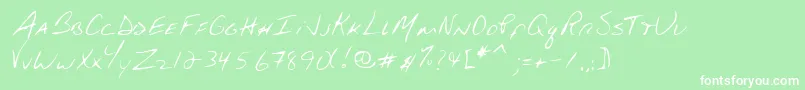 Lehn132 Font – White Fonts on Green Background