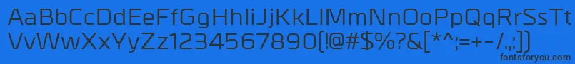 Fonte MetrikMedium – fontes pretas em um fundo azul
