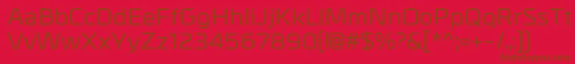 Шрифт MetrikMedium – коричневые шрифты на красном фоне