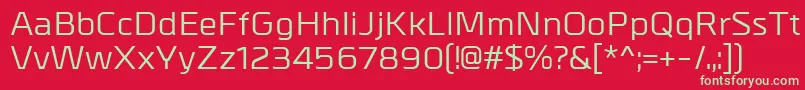 MetrikMedium Font – Green Fonts on Red Background