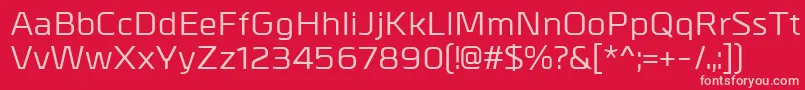 MetrikMedium Font – Pink Fonts on Red Background