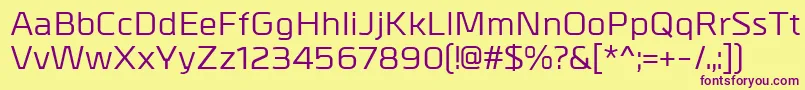 MetrikMedium Font – Purple Fonts on Yellow Background