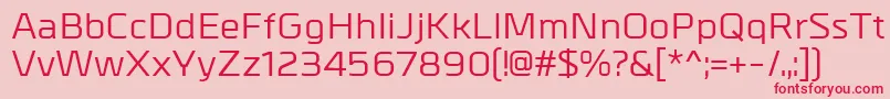 MetrikMedium Font – Red Fonts on Pink Background