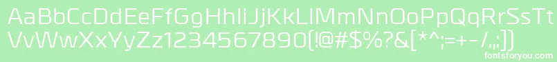MetrikMedium Font – White Fonts on Green Background