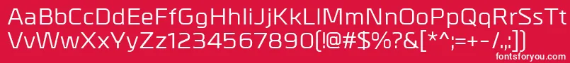 MetrikMedium Font – White Fonts on Red Background