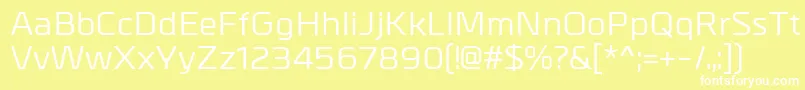 MetrikMedium Font – White Fonts on Yellow Background