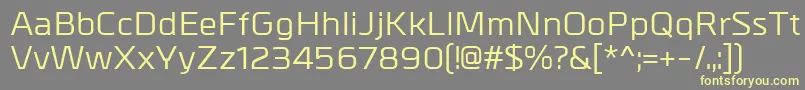 Шрифт MetrikMedium – жёлтые шрифты на сером фоне