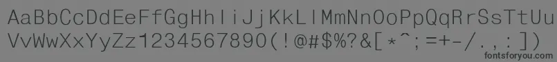 フォントFixhelvdl – 黒い文字の灰色の背景