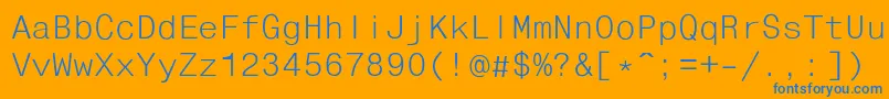 Fixhelvdl Font – Blue Fonts on Orange Background